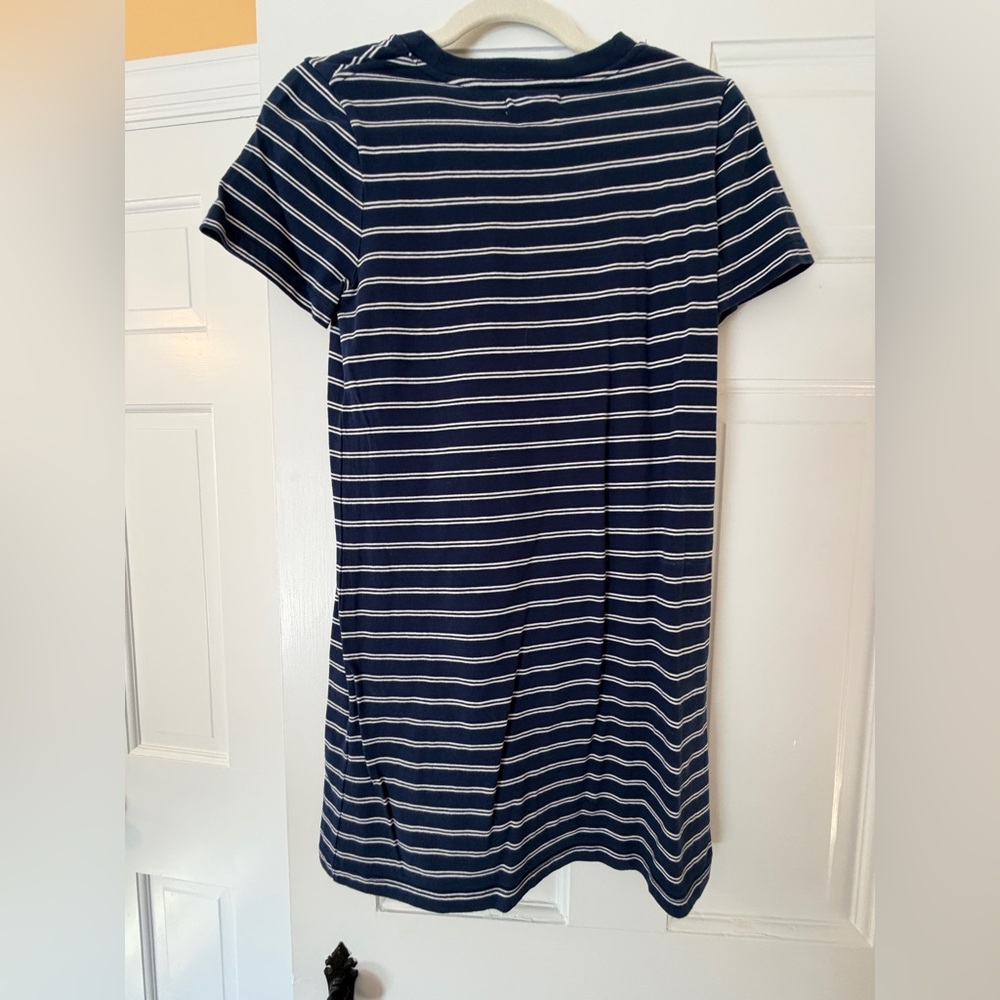 Madewell Navy and White Striped Dress
